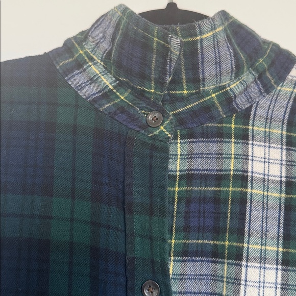 L.L.BEAN Women’s Scotch Plaid Flannel Colorblock Button Down Shirt, Size XL EUC! - Picture 7 of 10
